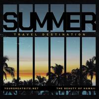 Summer Travel Destination for Instragram Post Tempalte template