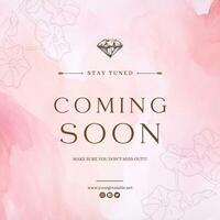 Pink Illustration Coming Soon Instagram Post template