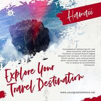 Summer Travel Destination Instragram Post Template