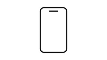 security outline icon animation. transparent background video