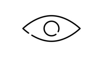 security outline icon animation. transparent background video