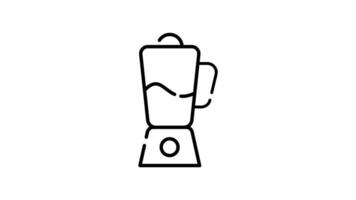 Blender outline icon animation. transparent background video