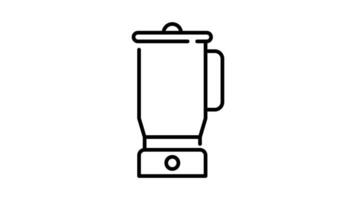 Blender outline icon animation. transparent background video