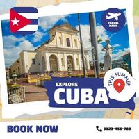 Explore Cuba This Summer Instagram Post Template