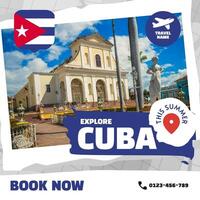 Explore Cuba This Summer Instagram Post Template