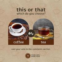 beverage polls for cafes Instagram Post Template