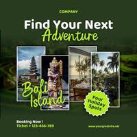 Find Your Next Adventure Bali Island Instagram Post template