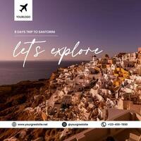 Modern Travel Destination Instagram Post template
