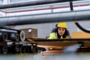 technician engineers checking the process on Heavy machine. mechanical engineering team production. Industry manufacturing. Worker holding tablet and folde. High technology production. photo