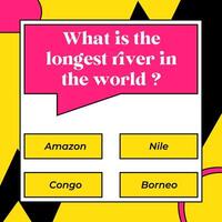 Yellow Pink Trivia Quiz Linkedin Post template