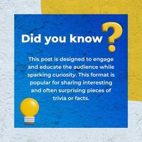 Blue Yellow FYI Linkedin Post template