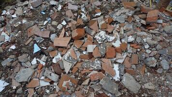 a photo of the rubble of a destroyed building is suitable for the background