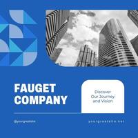 blue modern geometric company caraousel linkedin post template