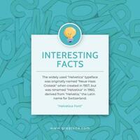 Minimalist Interesting Facts Linkedin Post template