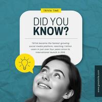 Minimalist Trivia Time Linkedin Post template