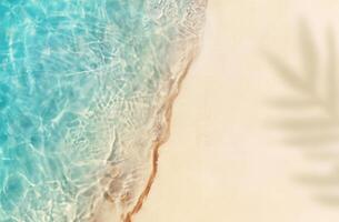 Tranquil Ocean Wave on Sandy Beach, Serene Background Image photo