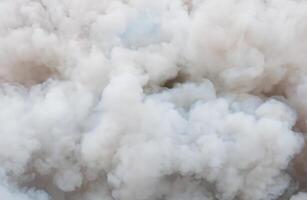 Dynamic Close-up of Billowing Black Smoke from Ignition Source photo