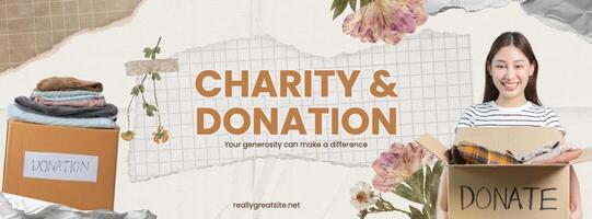 Charity and Donation Facebook Cover template