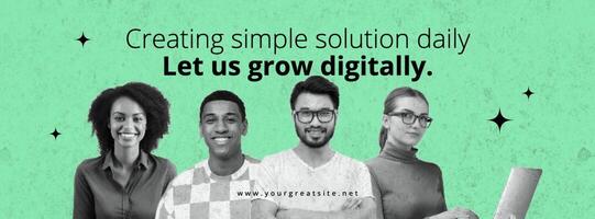 startup social media banner template 