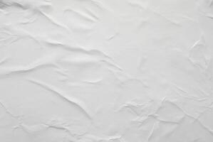 Abstract White Paper Texture, Crumpled and Creased Poster Background photo