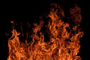 Abstract Motion Pattern of Fire Flames, Dynamic Background Texture with Burning Overlay photo