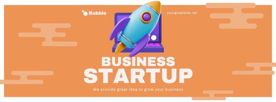 business startup company for facebook cover template