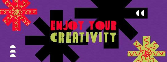 Enjoy Your Creativity for Creative Company Facebook Cover template