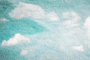 Creative Double Exposure, Sky and Clouds with Soft Pastel Paper Texture Background photo