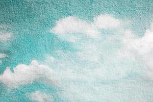 Creative Double Exposure, Sky and Clouds with Soft Pastel Paper Texture Background photo