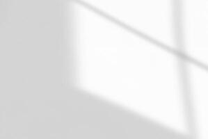 Shadow from Window Cast on White Wall Background photo