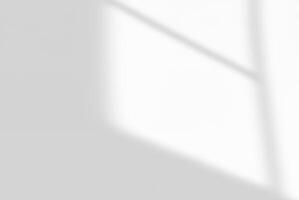 Shadow from Window Cast on White Wall Background photo