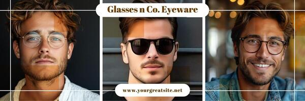 Glasses Online Shop Twitter Header template