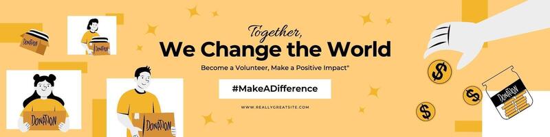 Linkedin Banner - Volunteer template