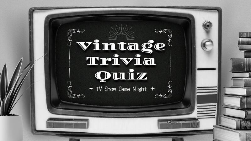 Vintage Trivia Quiz in TV Show Game Night Presentation