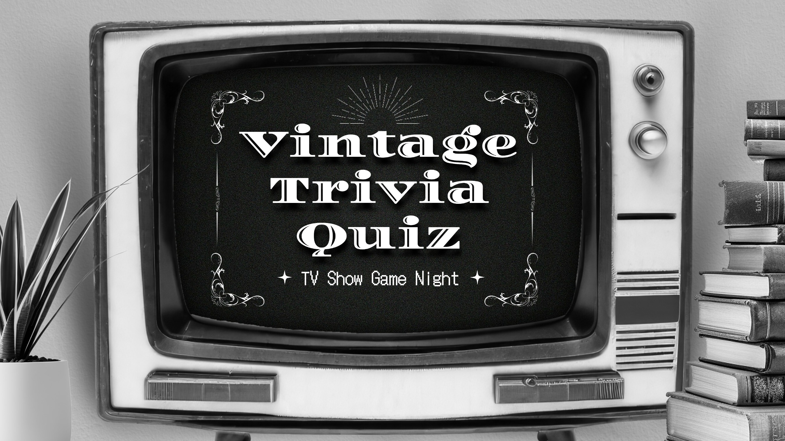 Vintage Trivia Quiz in TV Show Game Night Presentation