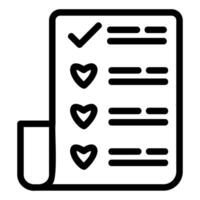 To-Do List with Heart Icons vector