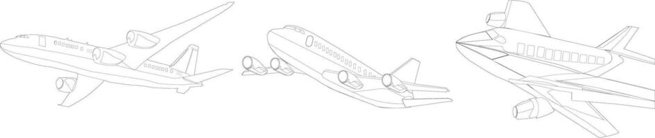 airplane design silhouette. airplane fly in sky illustrator design.black airplane backgroun. vector