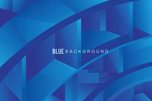Blue abstract geometric background design in gradient color vector