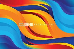 Abstract background colorful design wavy concept vector