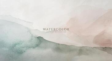 Abstract horizontal watercolor background. Neutral light colored empty space background illustration vector