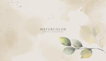 Abstract horizontal watercolor background. Neutral light colored empty space background illustration vector