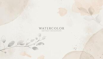 Abstract horizontal watercolor background. Neutral light colored empty space background illustration vector