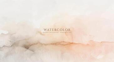 Abstract horizontal watercolor background. Neutral light colored empty space background illustration vector