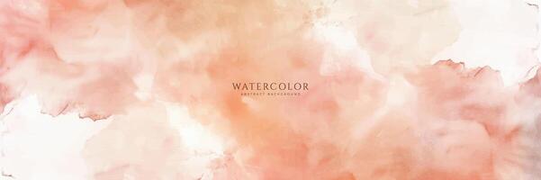 Abstract horizontal watercolor background. Neutral light colored empty space background illustration vector