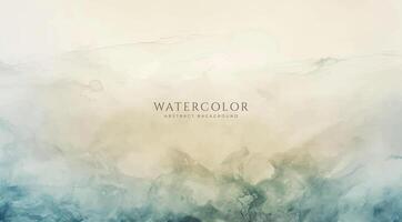 Abstract horizontal watercolor background. Neutral light colored empty space background illustration vector