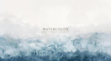 Abstract horizontal watercolor background. Neutral light colored empty space background illustration vector