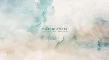 Abstract horizontal watercolor background. Neutral light colored empty space background illustration vector