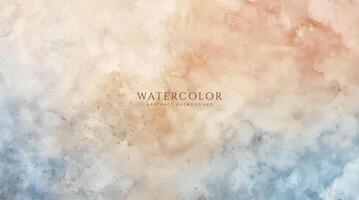 Abstract horizontal watercolor background. Neutral light colored empty space background illustration vector