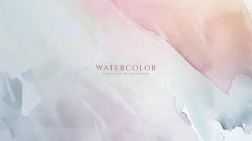 Abstract horizontal watercolor background. Neutral light colored empty space background illustration vector