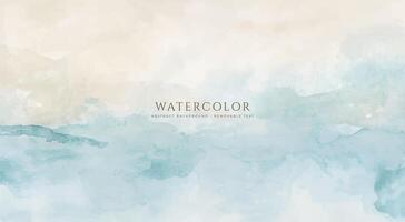 Abstract horizontal watercolor background. Neutral light colored empty space background illustration vector